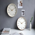 Norduhr: Round Designer Wall Clock Made of Wood with Silent Movement & Scandinavian Style – for Modern Living Spaces