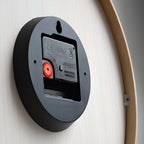 Norduhr: Round Designer Wall Clock Made of Wood with Silent Movement & Scandinavian Style – for Modern Living Spaces