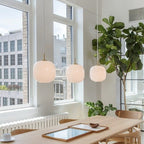 Nordvyn: Scandinavian Opal Glass Pendant Light – Soft Light for Living Room & Dining Room