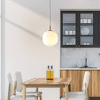 Nordvyn: Scandinavian Opal Glass Pendant Light – Soft Light for Living Room & Dining Room
