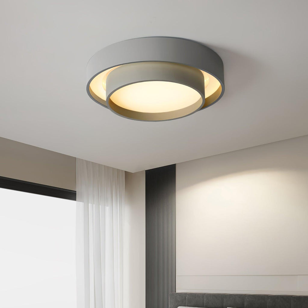 Norvyn: Round LED Ceiling Light in Nordic Art Deco Style – for Living Room & Bedroom