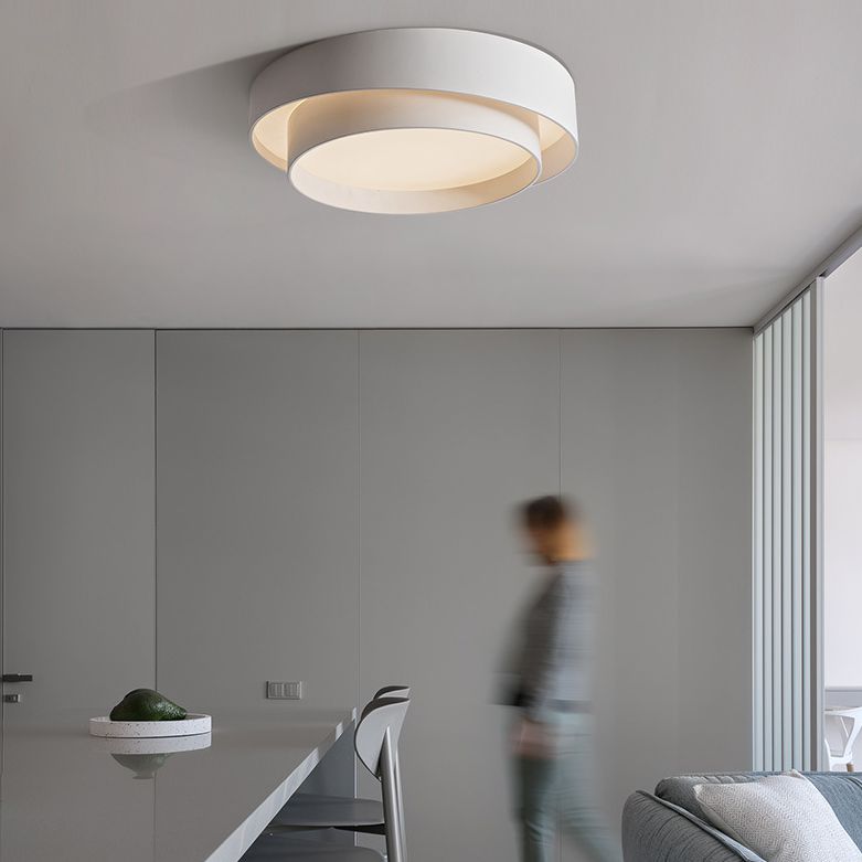 Norvyn: Round LED Ceiling Light in Nordic Art Deco Style – for Living Room & Bedroom
