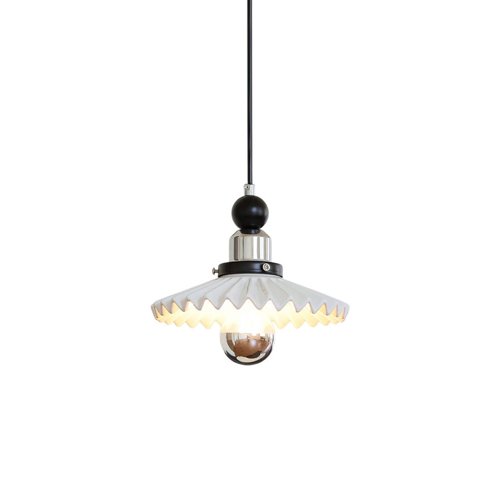 Nova Pleated Ceramic Pendant Lamp