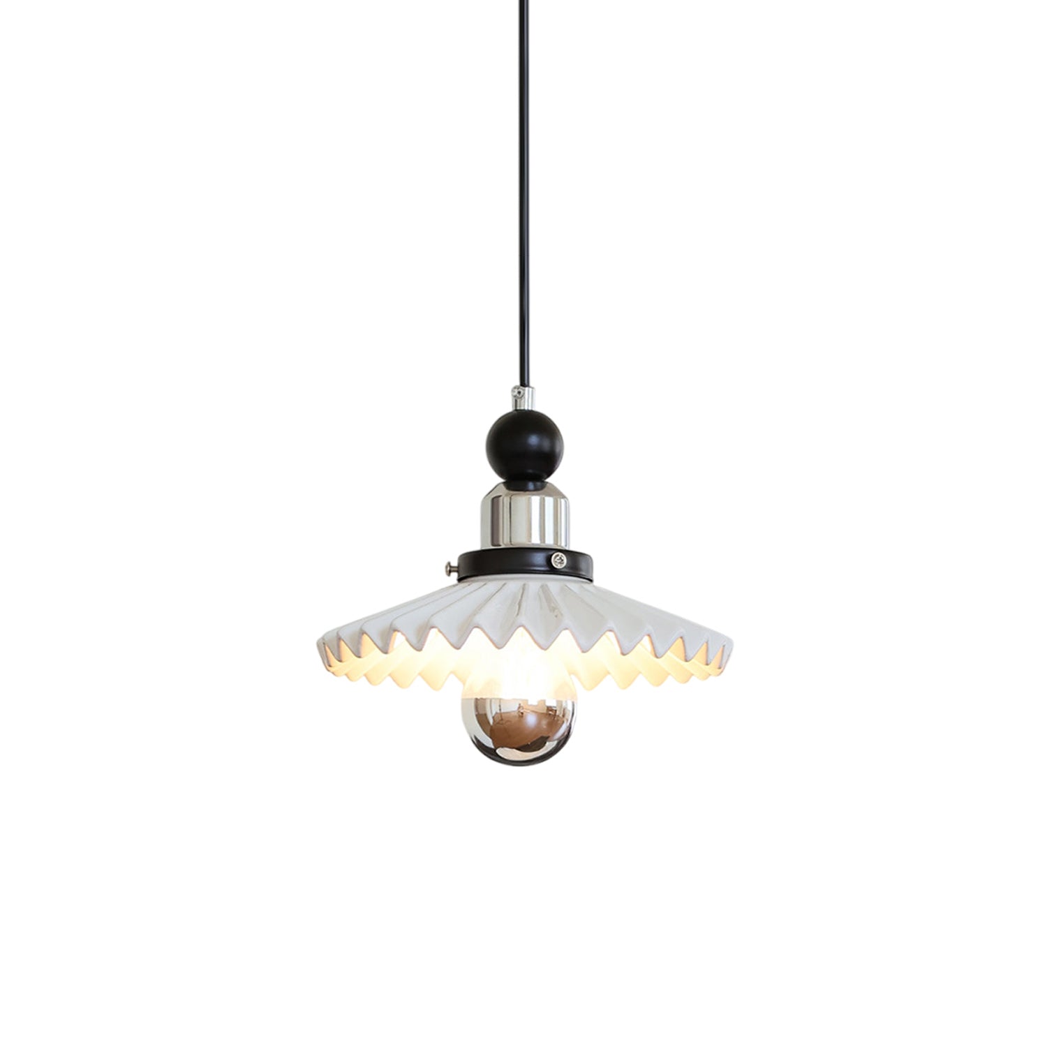 Nova Pleated Ceramic Pendant Lamp