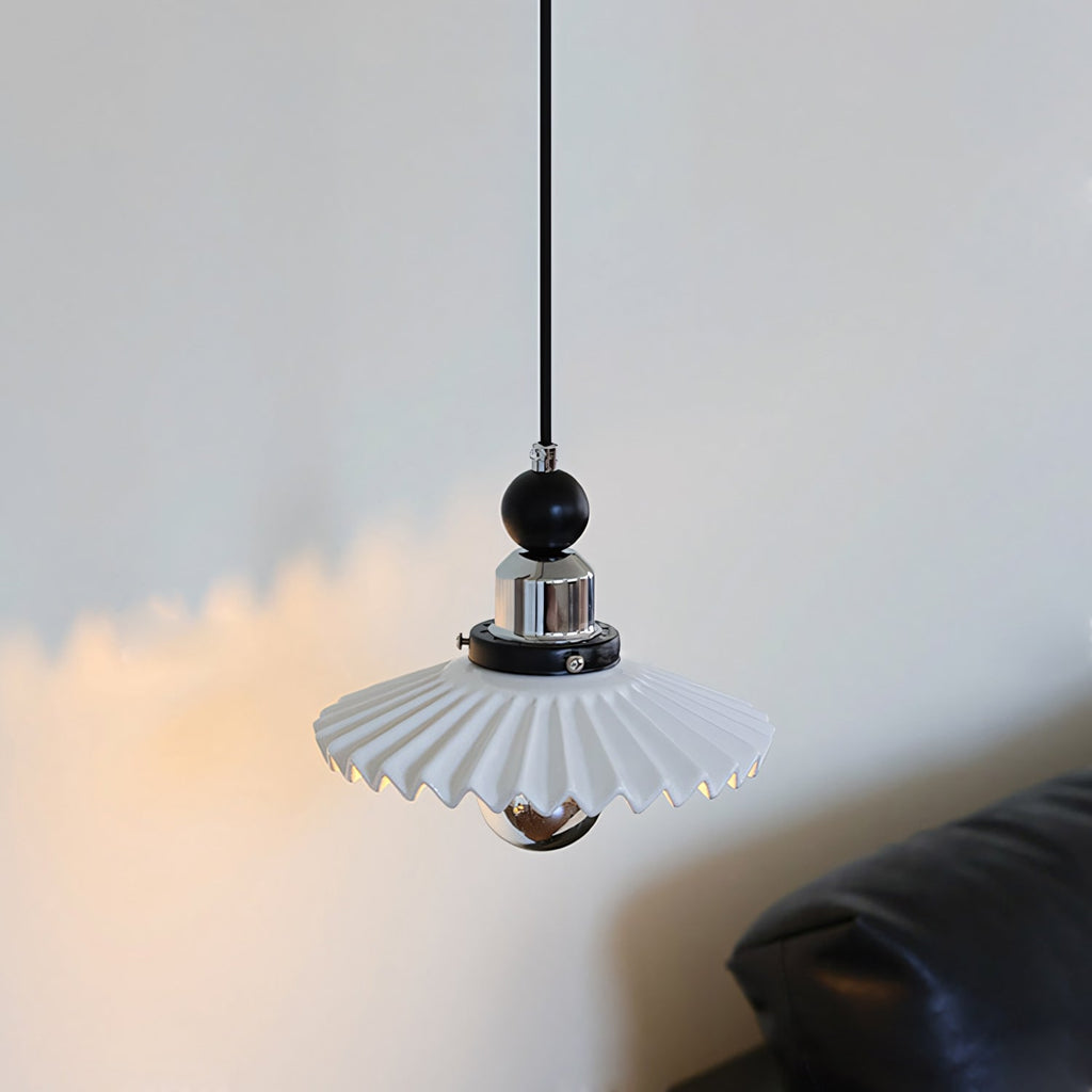 Nova Pleated Ceramic Pendant Lamp