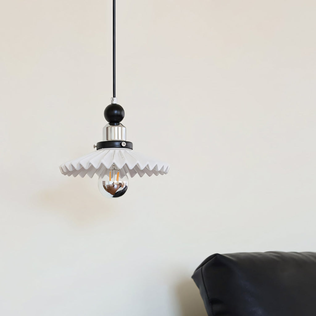 Nova Pleated Ceramic Pendant Lamp