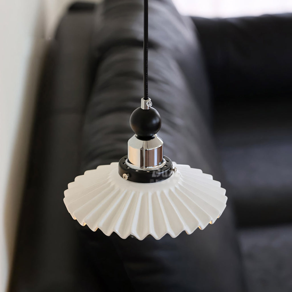Nova Pleated Ceramic Pendant Lamp
