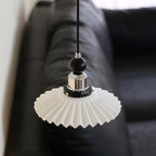 Nova Pleated Ceramic Pendant Lamp