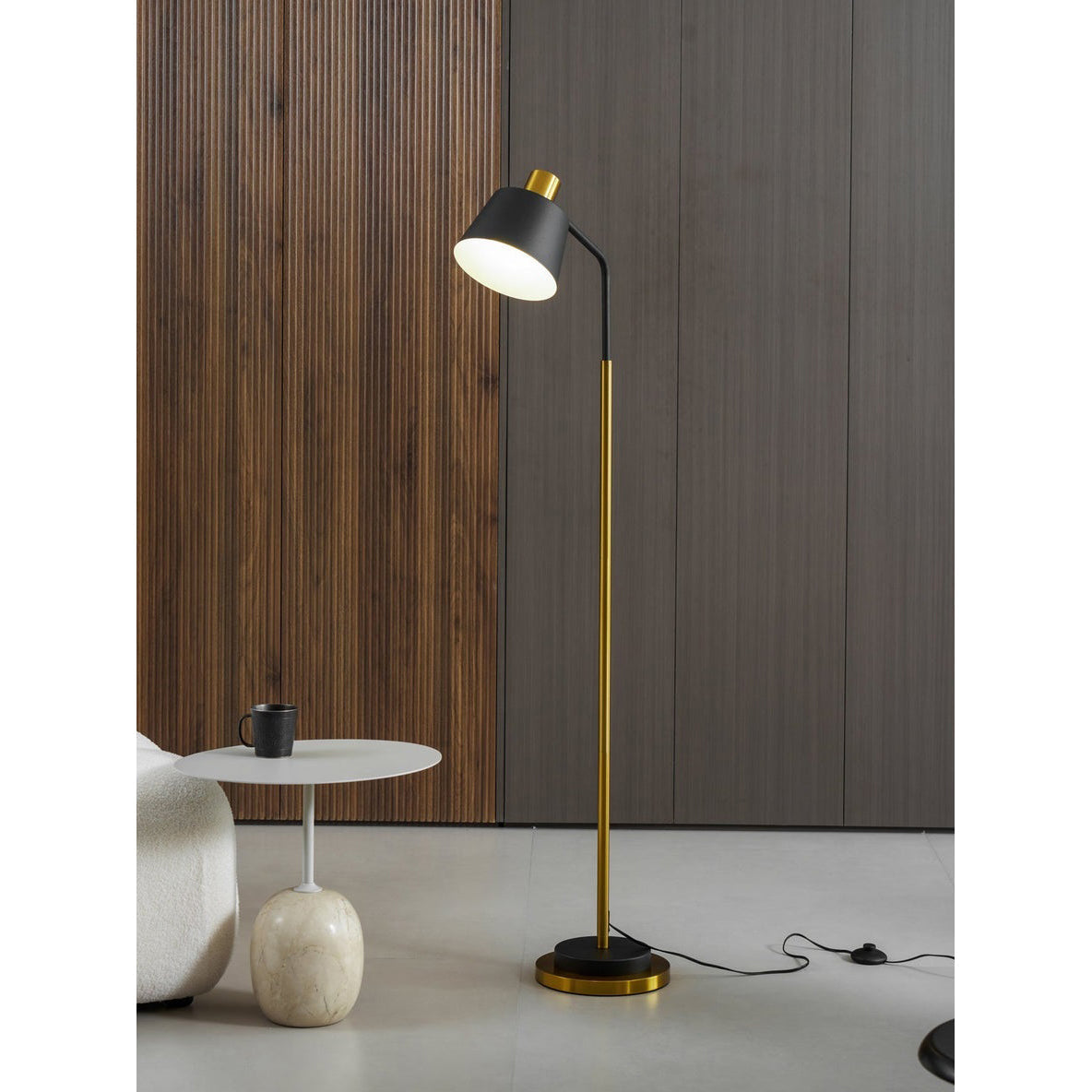 Novak Angled Task Arm Metal Floor Lamp