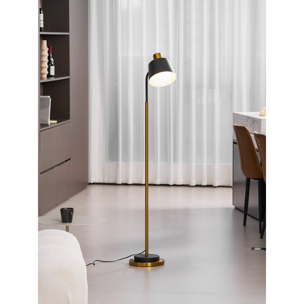 Novak Angled Task Arm Metal Floor Lamp