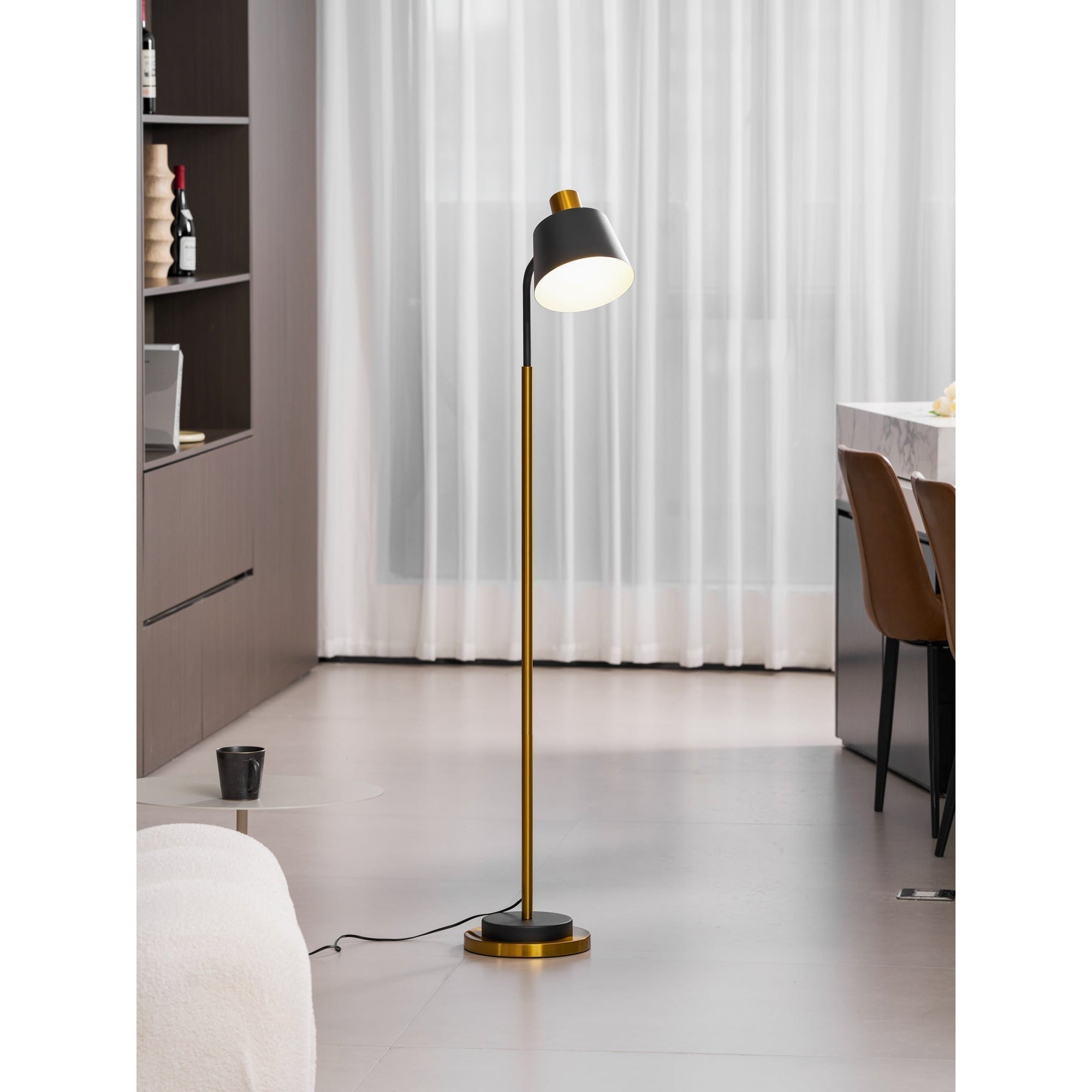 Novak Angled Task Arm Metal Floor Lamp