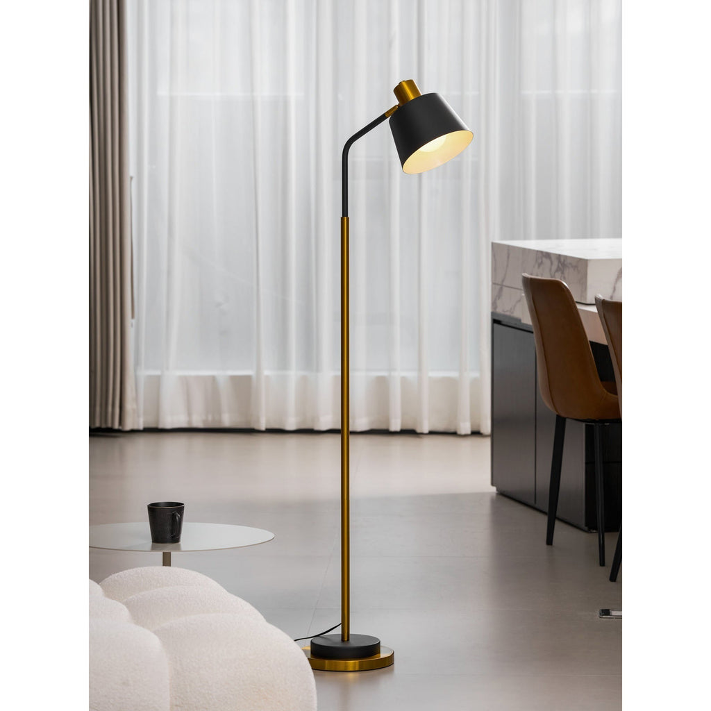Novak Angled Task Arm Metal Floor Lamp