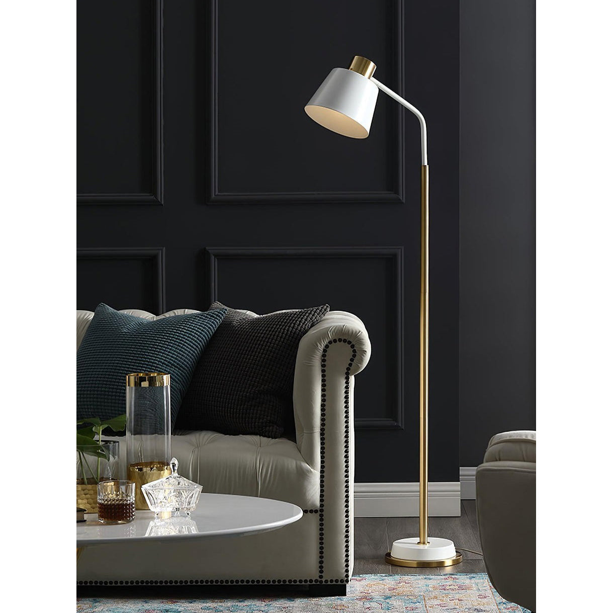 Novak Angled Task Arm Metal Floor Lamp
