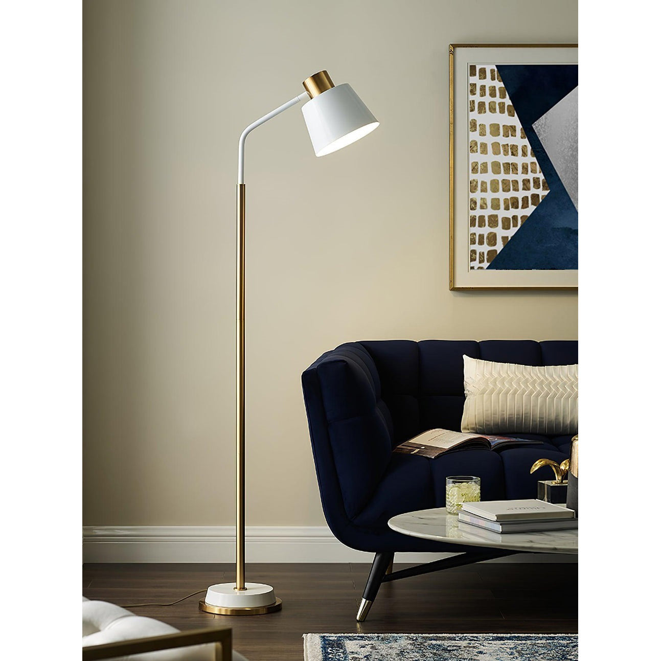 Novak Angled Task Arm Metal Floor Lamp
