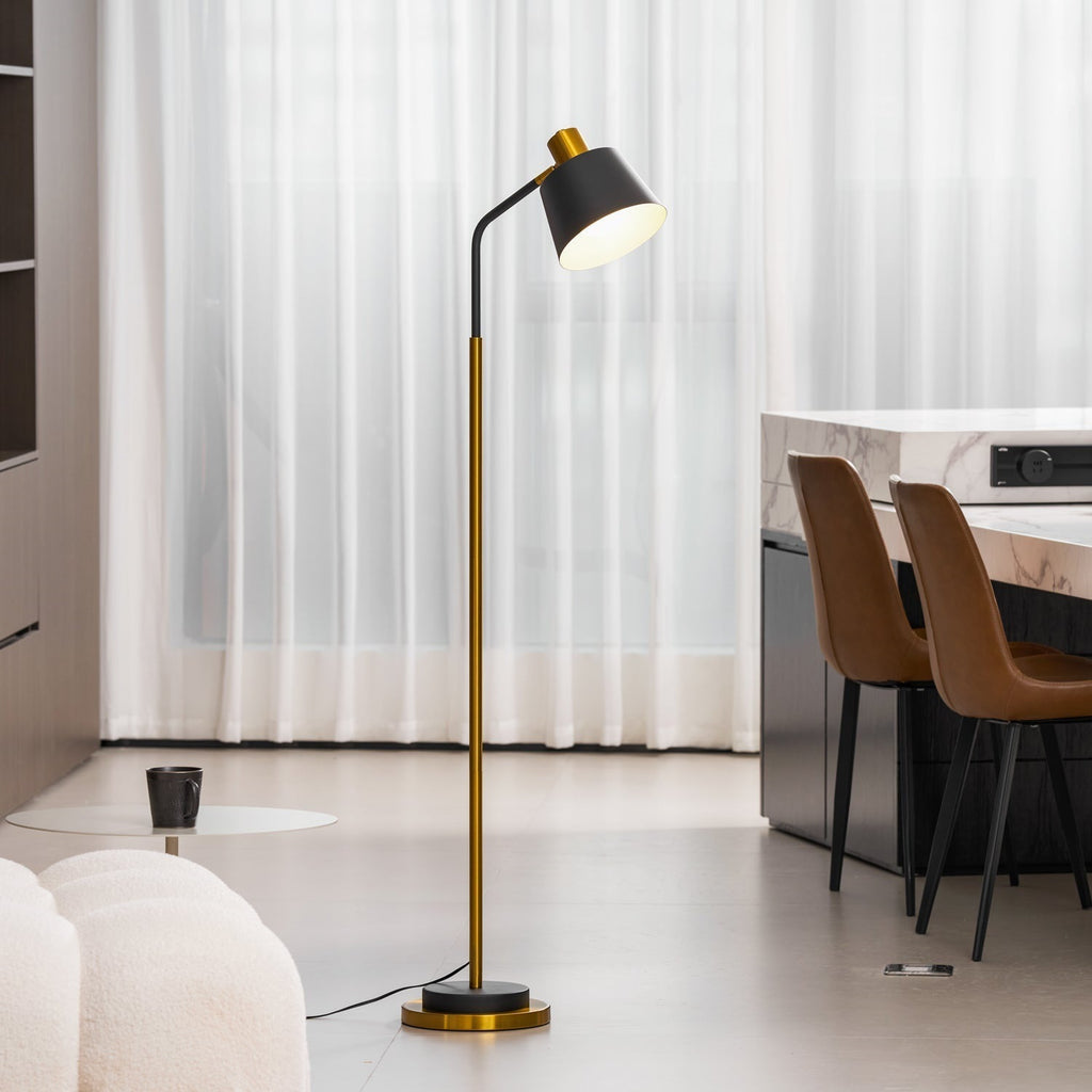 Novak Angled Task Arm Metal Floor Lamp