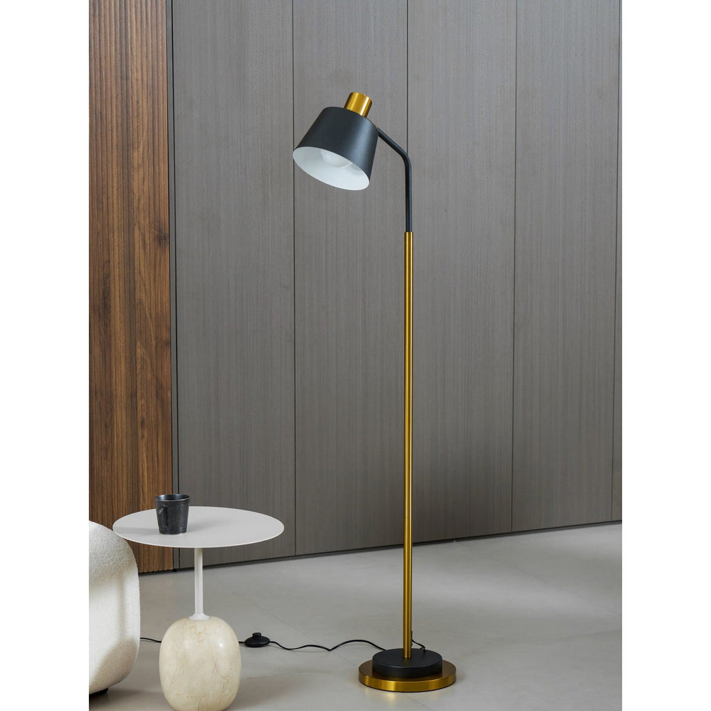 Novak Angled Task Arm Metal Floor Lamp