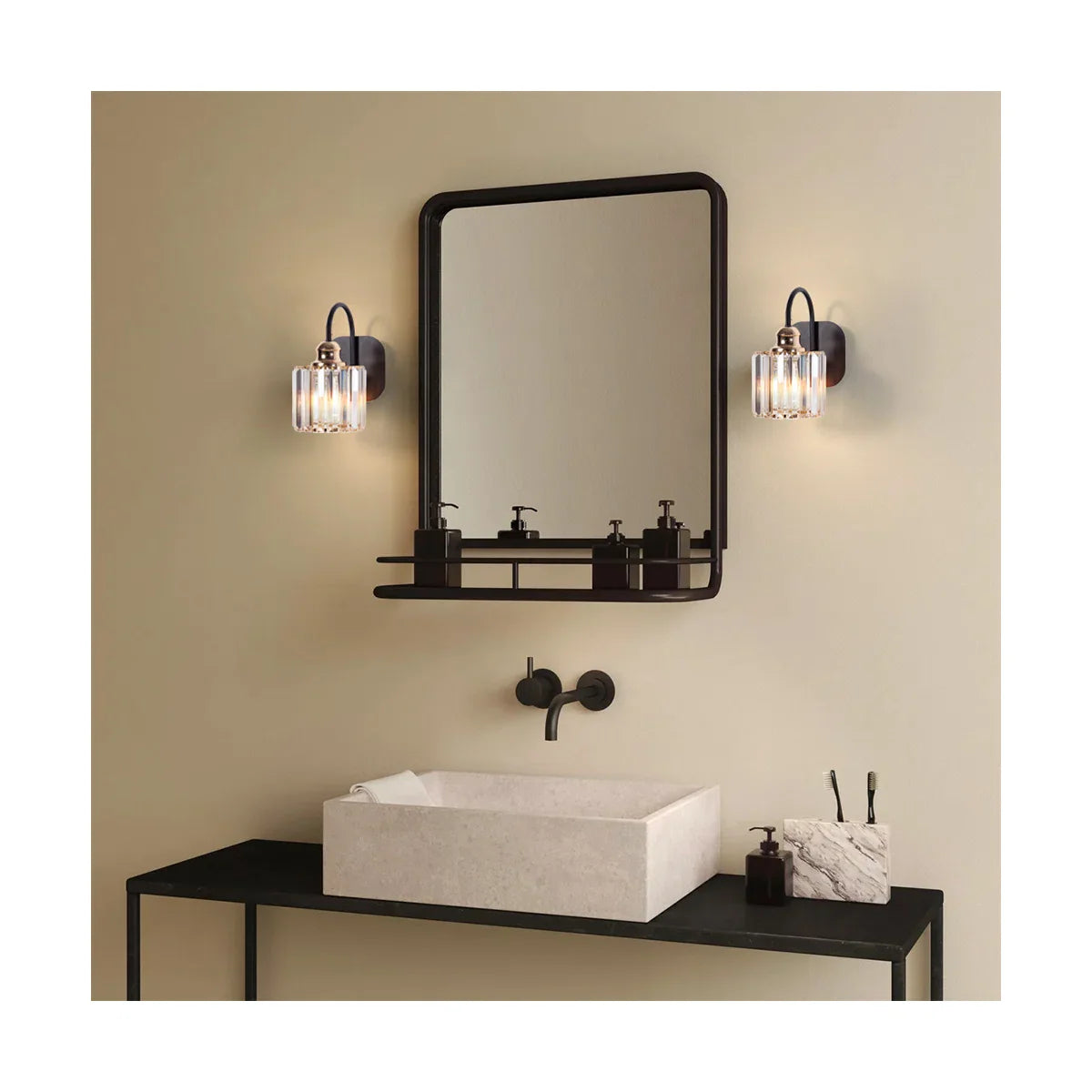 Novara bathroom mirror lighting