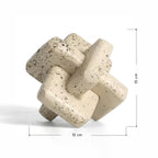 Mira Decorative Link Knot | High-Quality Resin, Neutral Beige