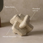 Mira Decorative Link Knot | High-Quality Resin, Neutral Beige