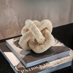 Bello Decorative Links Knot | Natural Travertine, Organic Shape