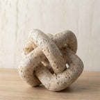 Bello Decorative Links Knot | Natural Travertine, Organic Shape