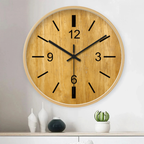 Numeral Wall Clock, Silent Quartz Movement, Easy Read Dial, Round Design