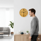 Numeral Wall Clock, Silent Quartz Movement, Easy Read Dial, Round Design