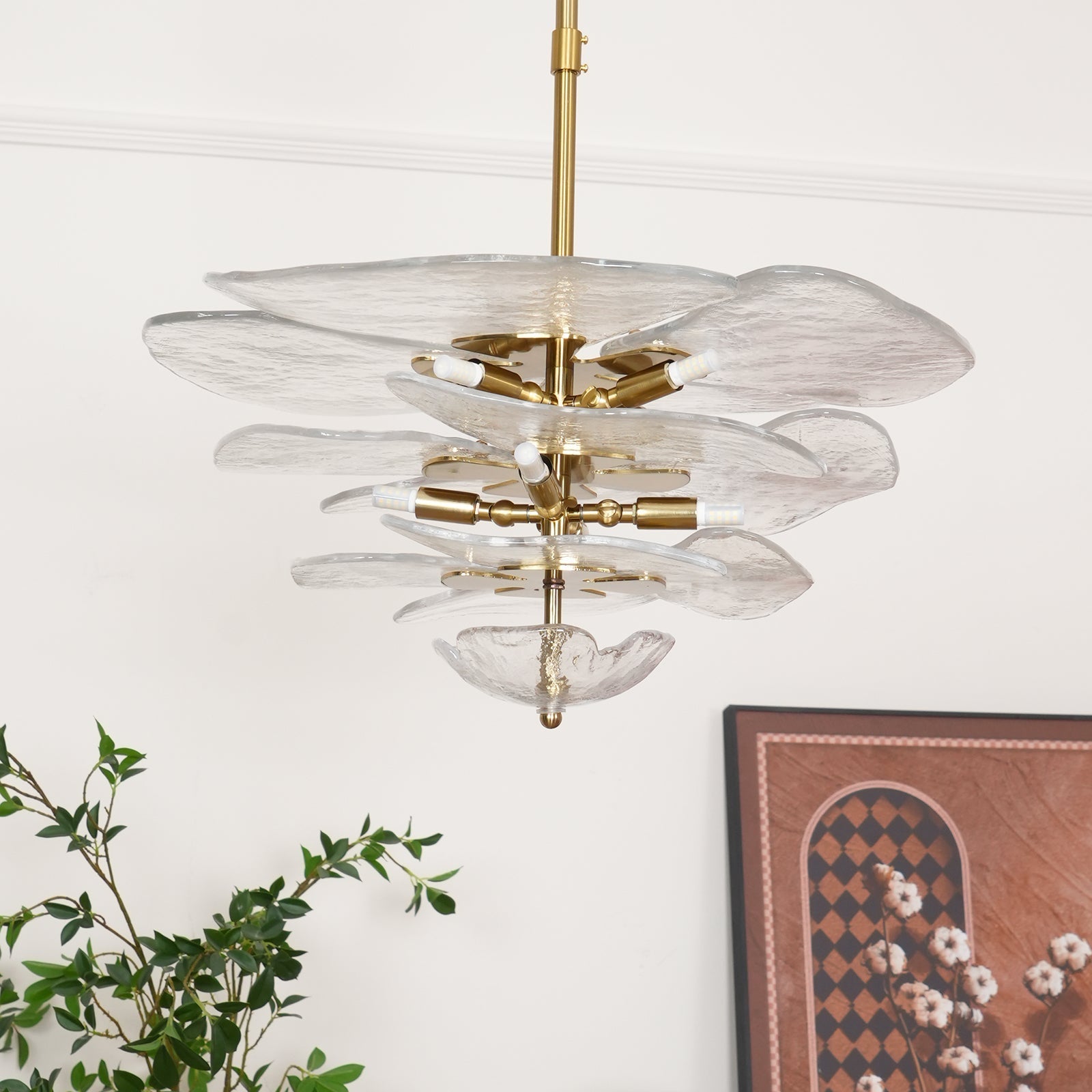 Nympha Tiered Glass Chandelier