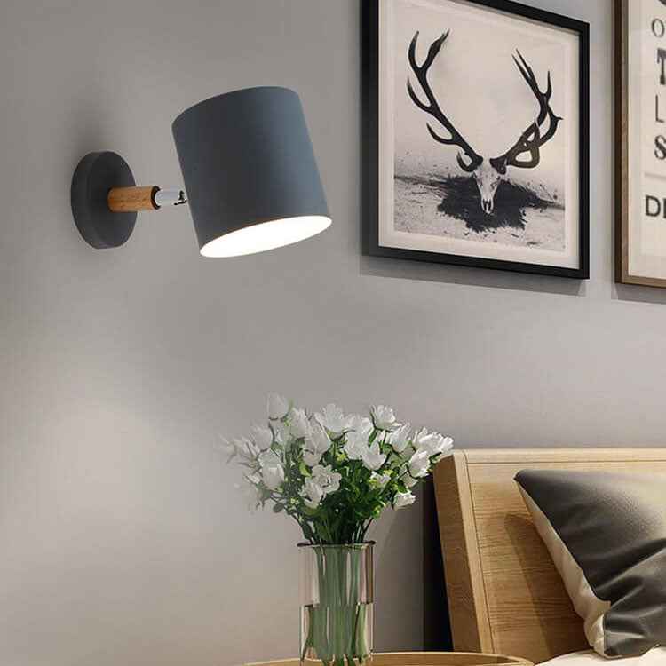 Rotatable Nordic Macaron Cylinder Wall Sconce Lamp - 1 Light