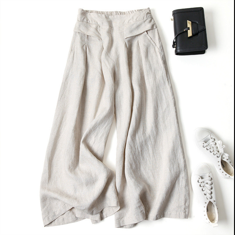 Elegant Wide-Leg Pants for Women Pleated Relaxed