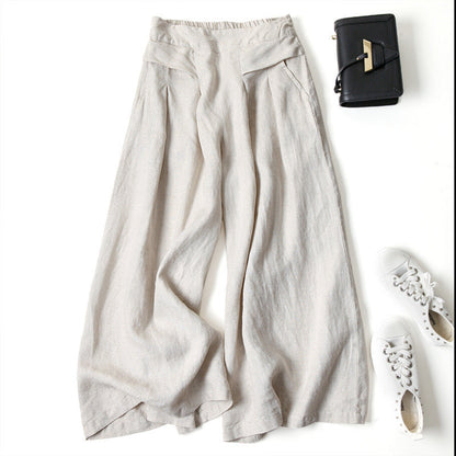 Elegant Wide-Leg Pants for Women Pleated Relaxed