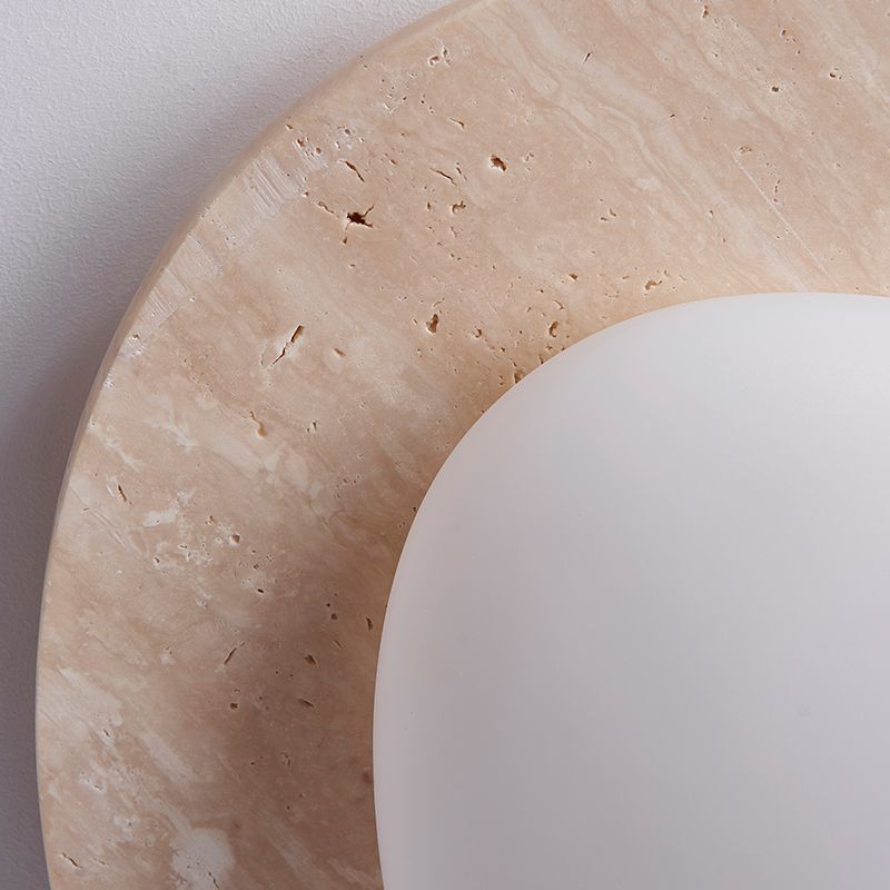 Calla - Cream Travertine LED Ceiling Lamp