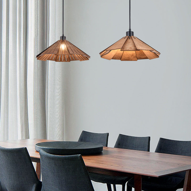 Takumièra - Wabi Sabi Wooden Cone Pendant Lamp
