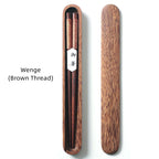 Kairo Chopsticks | Handgemaakt Walnoothout met Decoratieve Draadwrapping