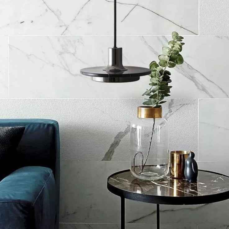 Bello Pendant Light | Marble & Iron, Adjustable Height