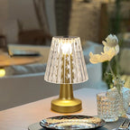 Table Lamp Glass Battery Operated E14 Base 4.33 Inch Compact