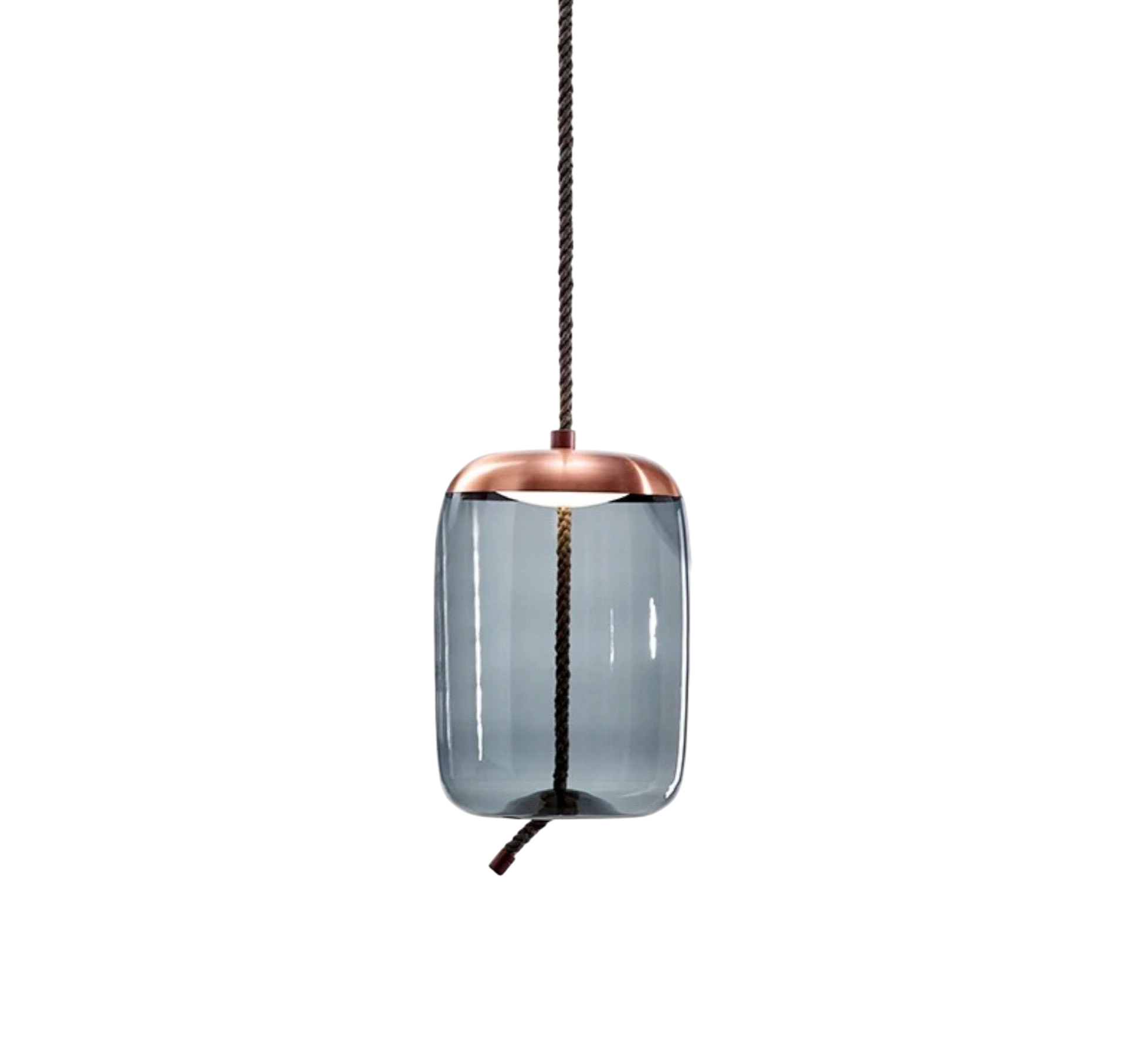 Isolara - Ceiling lamp in rose gold with rope accent
