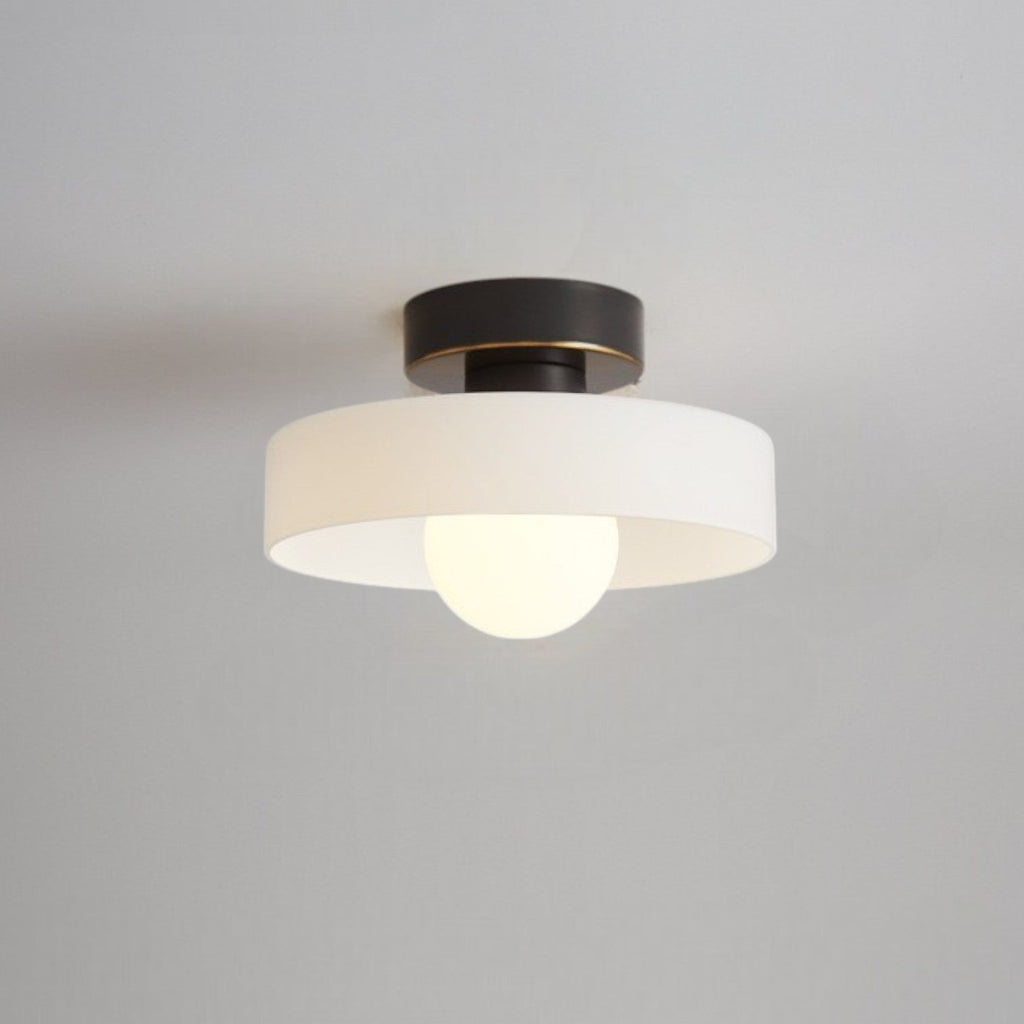 Bela Bauhaus Ceiling Lamp | Brass & Glass, Warm White Illumination