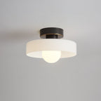 Bela Bauhaus Ceiling Lamp | Brass & Glass, Warm White Illumination