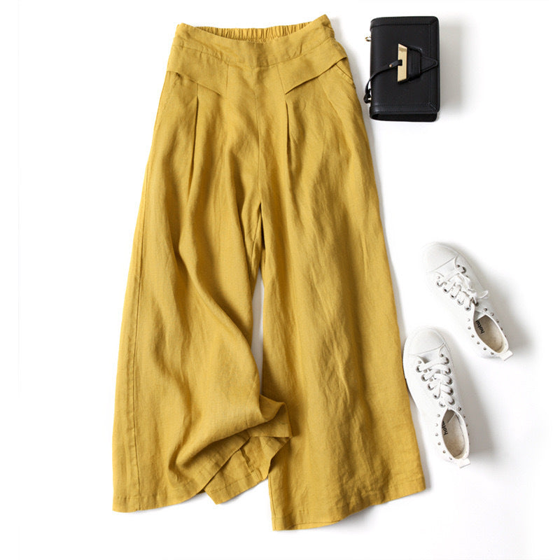 Elegant Wide-Leg Pants for Women Pleated Relaxed