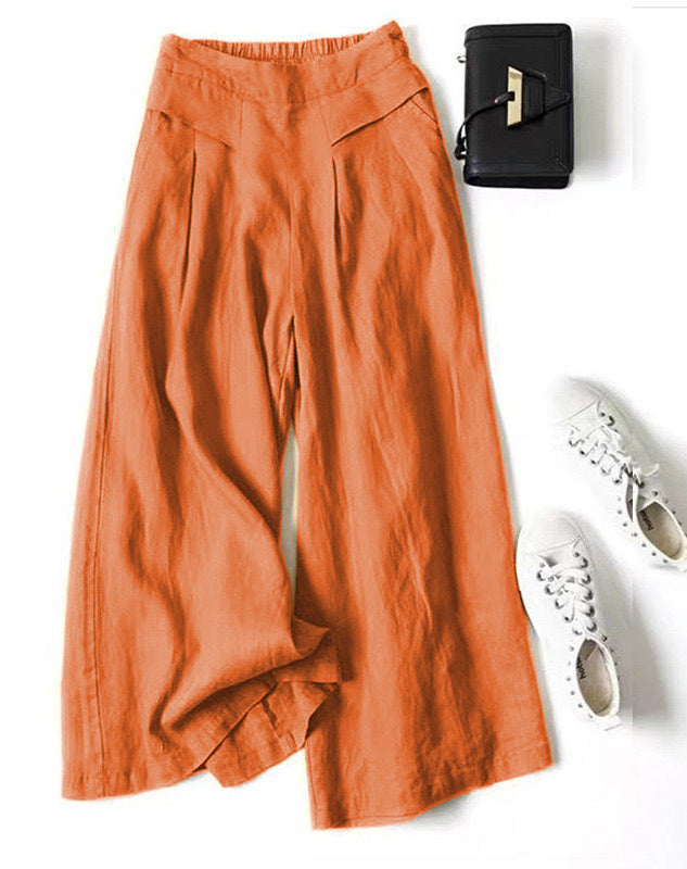 Elegant Wide-Leg Pants for Women Pleated Relaxed