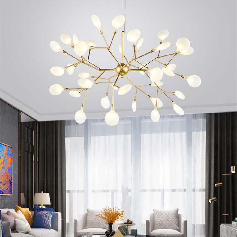 Contemporary Metal Branch LED Chandeliers with 27/36 Firefly Lights