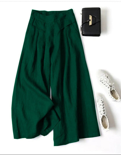 Elegant Wide-Leg Pants for Women Pleated Relaxed