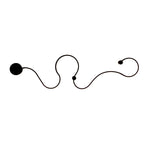 Contemporary Curved LED Wall Sconce Lamp in Long Aluminum Snake Design