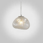 Contemporary Cloud-Shaped Glass 1-Light Pendant Suspension Light