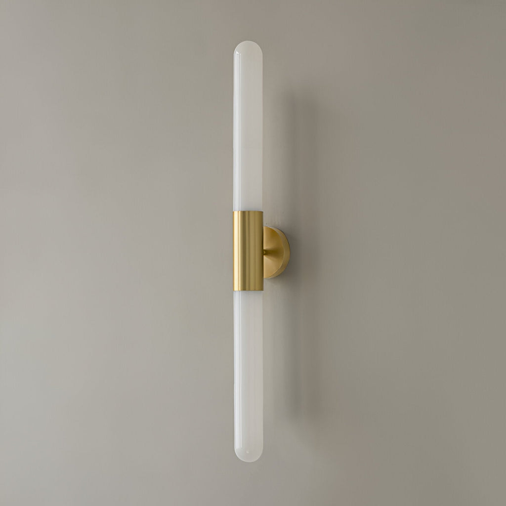 Nordic Water-Ripple Glass Brass Wall Sconce LED 1-Light