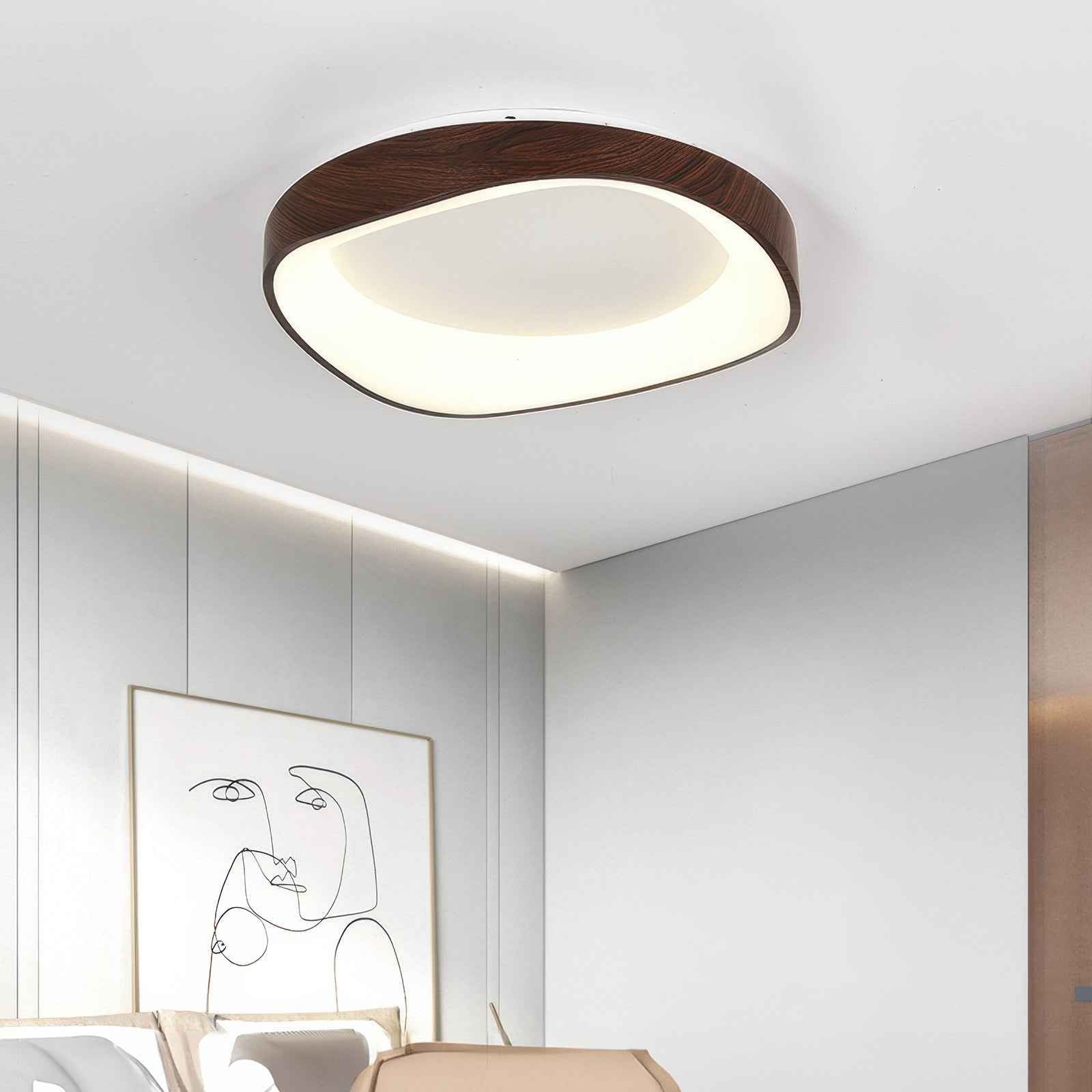 Boreal Ceiling Light | Scandinavian Wood Grain, Energy-Efficient LED