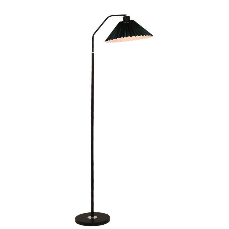 Elegant Minimalist Fabric Pleated Shade Floor Lamp with Single Light