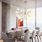 Contemporary Metal Branch LED Chandeliers with 27/36 Firefly Lights
