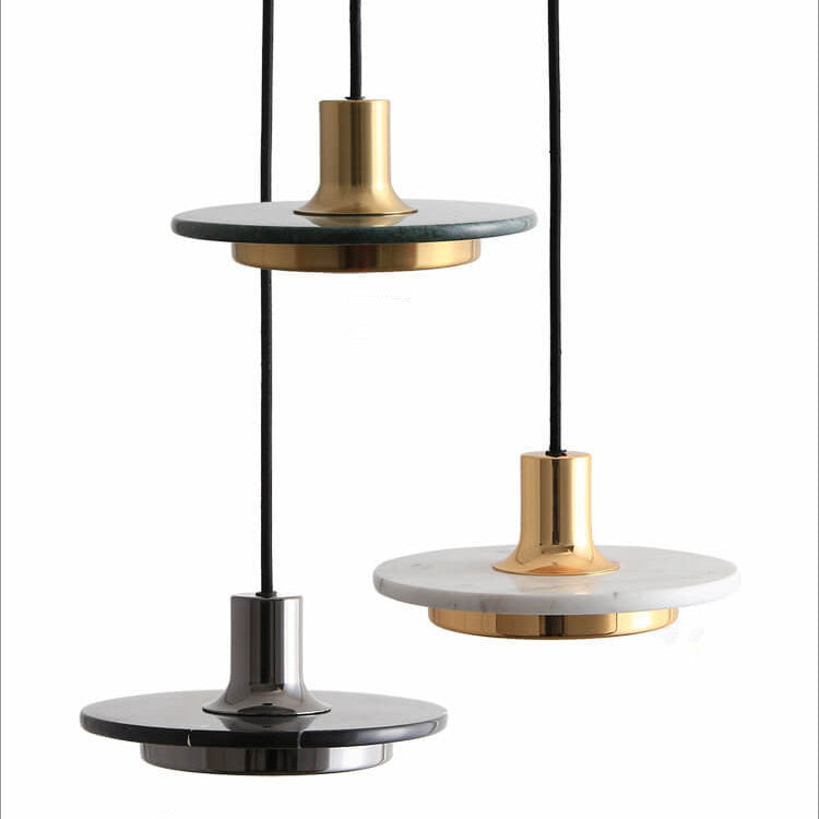 Bello Pendant Light | Marble & Iron, Adjustable Height